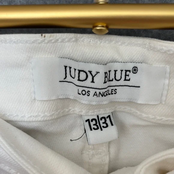Judy Blue Women Stretch Capri Cropped Jean Pant 31 Cream (White) - Picture 2 of 7